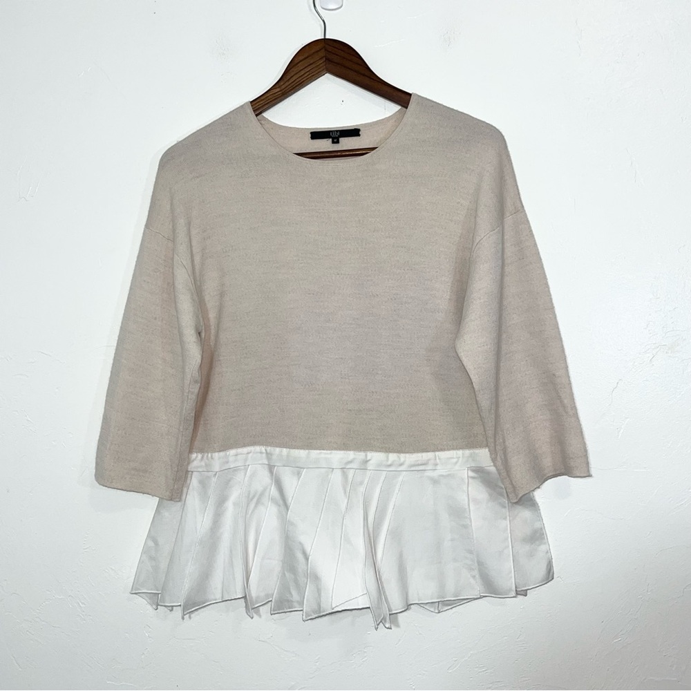 Tibi Wool Layered Look Twofer Sweater - Picture 2 of 11